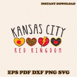 kansas city red kingdom love heart svg