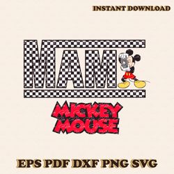 mama mickey mouse checkered disney mom svg