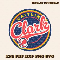 retro caitlin clark indiana fever svg