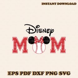 baseball disney mom minnie head svg