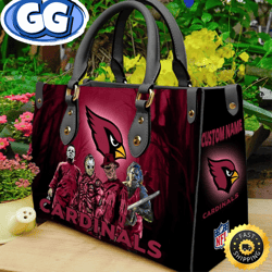 arizona cardinals nfl halloween women leather hand bag