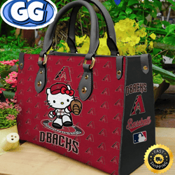 arizona diamondbacks kitty women leather hand bag