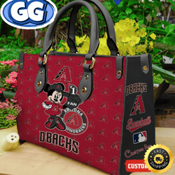 arizona diamondbacks minnie women leather hand bag