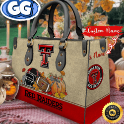 ncaa texas tech red raiders autumn women leather bag, 293