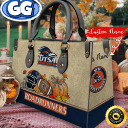 ncaa utsa roadrunners autumn women leather bag, 302