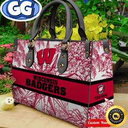 ncaa wisconsin badgers women leather handbag, 309