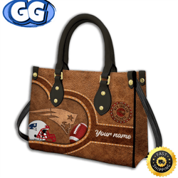 new england patriots-custom name nfl leather bag, 315