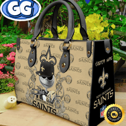 new orleans saints nfl jack skellington women leather bag, 320