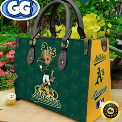 oakland athletics groot women leather hand bag, 415