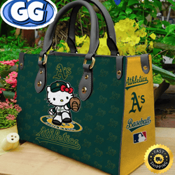 oakland athletics kitty women leather hand bag, 416