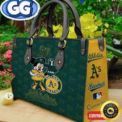 oakland athletics minnie women leather hand bag, 418