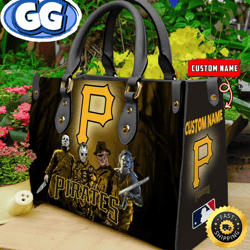 pittsburgh pirates mlb halloween women leather hand bag, 445