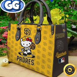 san diego padres kitty women leather hand bag, 453