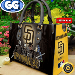 san diego padres mlb halloween women leather hand bag, 456