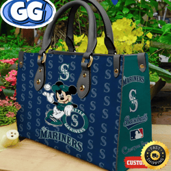 seattle mariners kitty women leather hand bag, 474