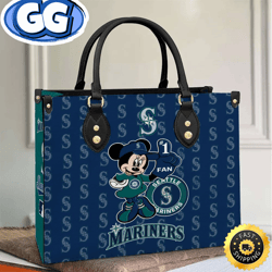 seattle mariners minnie women leather hand bag, 476