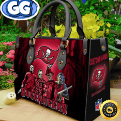 tampa bay buccaneers nfl halloween women leather hand bag, 494