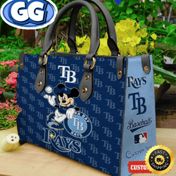 tampa bay rays mickey women leather hand bag, 502