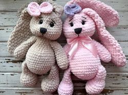 crochet pattern softy bunny toy pdf