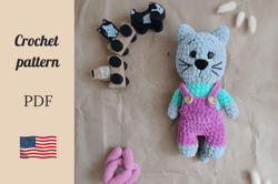 crochet pattern kitten with sausages