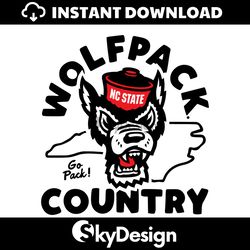 nc state wolfpack country go pack svg