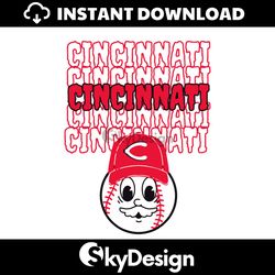 Retro Cincinnati Baseball Team SVG
