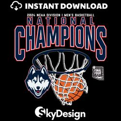 2024 ncaa mens basketball national champions uconn svg