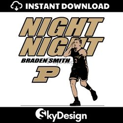 night night braden smith purdue player svg