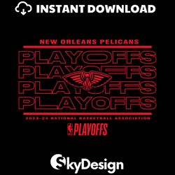 new orleans pelicans 2024 nba playoffs svg