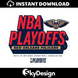 2024 nba playoffs new orleans pelicans logo svg