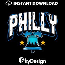 retro philly baseball skyline bell svg