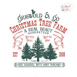 vintage griswold and co chirstmas tree farm svg