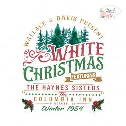 vintage white christmas movie the haynes sisters png