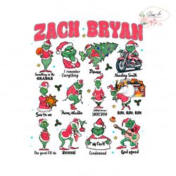 funny grinch zach bryan christmas albums png