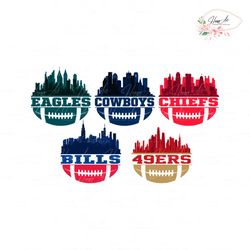 vintage nfl football team skyline svg bundle