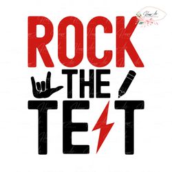 rock the test student testing png