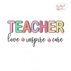 retro teacher love inspire care png