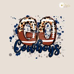 leopard football splatter go cowboys svg