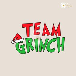 team grinch christmas santa hat svg