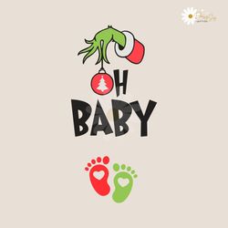 oh baby grinchmas pregnancy announcement svg