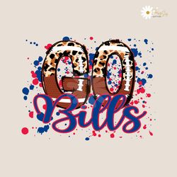 leopard football splatter go bills svg