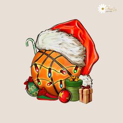 christmas basketball santa hat png