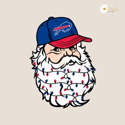 santa buffalo bills football xmas lights svg