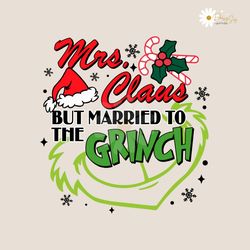 retro claus but married to the grinch svg