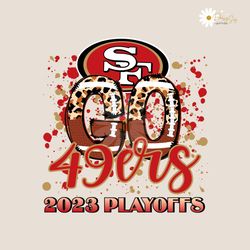 go 49ers leopard 2023 playoffs svg