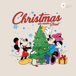 christmas on main street disney mouse svg