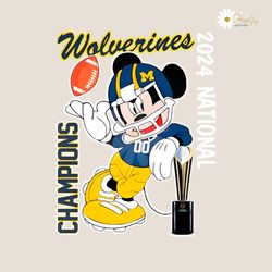 mickey michigan wolverines national champions png