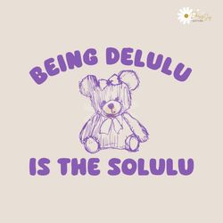 retro being delulu is the solulu svg
