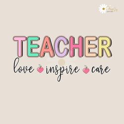 retro teacher love inspire care png