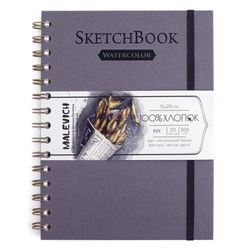 watercolor sketchbook, 15cm by 20cm sketchbook, cotton paper watercolor, 300g density, gray